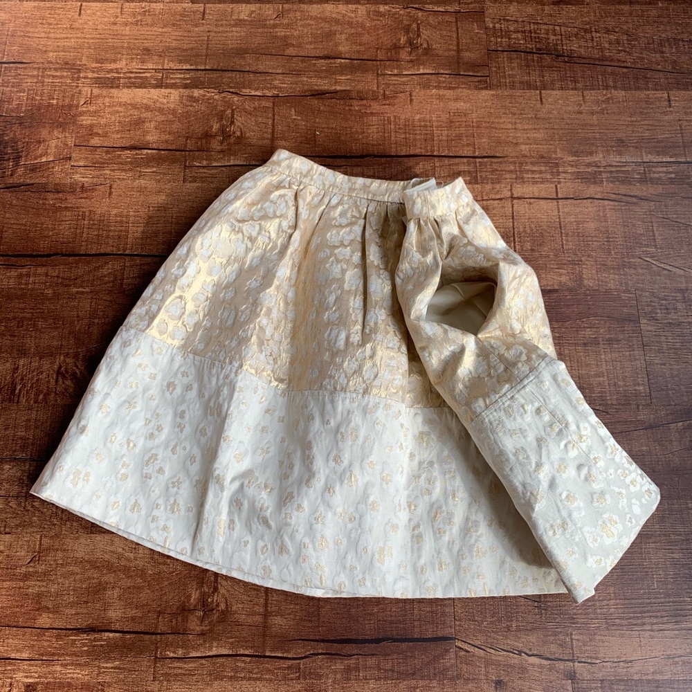 Erin Erin Fetherston Size 8 gold/cream skirt